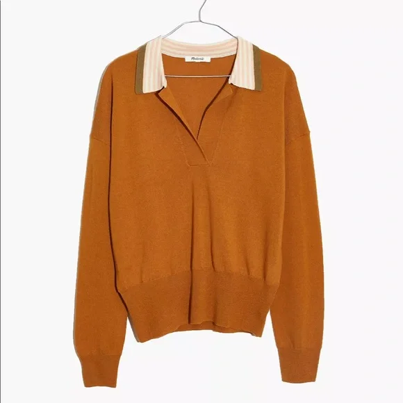 Madewell Colorblock Polo Sweater - Picture 4 of 6